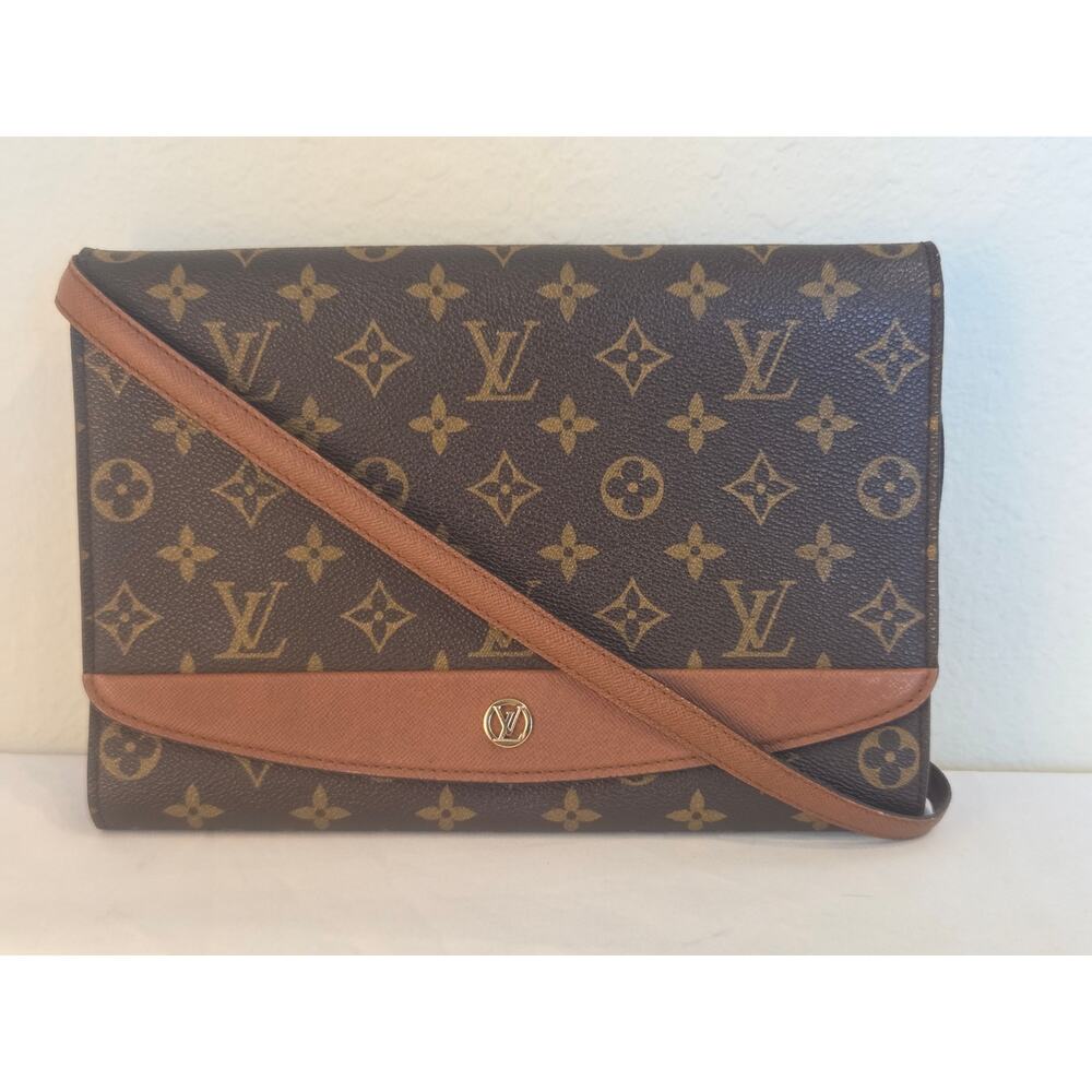 Louis Vuitton Monogram Bordeaux Bag Clutch Crossbody Vintage LV Removable Strap - Picture 2 of 16